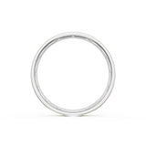 Flat Satin Finish Wedding Band in 18kt White Gold & 18kt Yellow Gold