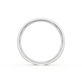 Flat Satin Finish Wedding Band in 18kt White Gold & 18kt Yellow Gold