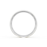 Flat Satin Finish Wedding Band in 18kt White Gold & 18kt Yellow Gold