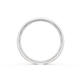 Flat Satin Finish Wedding Band in 18kt White Gold & 18kt Rose Gold