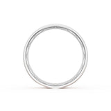 Flat Satin Finish Wedding Band in 18kt White Gold & 18kt Rose Gold