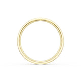 Flat Satin Finish Wedding Band in 18kt Yellow Gold & 18kt White Gold
