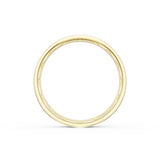 Flat Satin Finish Wedding Band in 18kt Yellow Gold & 18kt White Gold
