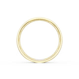 Flat Satin Finish Wedding Band in 18kt Yellow Gold & 18kt White Gold