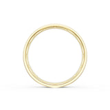 Flat Satin Finish Wedding Band in 18kt Yellow Gold & 18kt White Gold