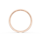 Flat Satin Finish Wedding Band in 18kt Rose Gold & 18kt White Gold