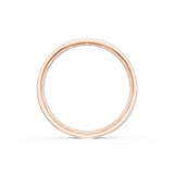 Flat Satin Finish Wedding Band in 18kt Rose Gold & 18kt White Gold