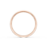 Flat Satin Finish Wedding Band in 18kt Rose Gold & 18kt White Gold