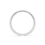 Flat Satin Finish Wedding Band in Platinum & 18kt Rose Gold