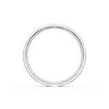 Flat Satin Finish Wedding Band in Platinum & 18kt Rose Gold
