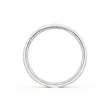 Flat Satin Finish Wedding Band in Platinum & 18kt Rose Gold