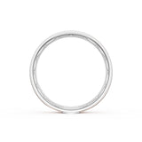 Flat Satin Finish Wedding Band in Platinum & 18kt Rose Gold