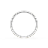 Flat Satin Finish Wedding Band in Platinum & 18kt Yellow Gold