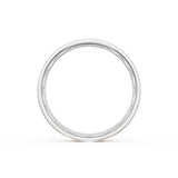 Flat Satin Finish Wedding Band in Platinum & 18kt Yellow Gold