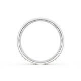 Flat Satin Finish Wedding Band in Platinum & 18kt Yellow Gold