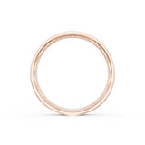 Flat Satin Finish Wedding Band in 18kt Rose Gold & Platinum