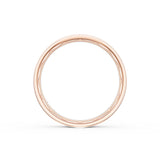 Flat Satin Finish Wedding Band in 18kt Rose Gold & Platinum
