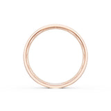 Flat Satin Finish Wedding Band in 18kt Rose Gold & Platinum
