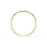 Brush Finish Faceted Wedding Band in 18kt Yellow Gold & 18kt White Gold