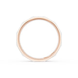 Brush Finish Faceted Wedding Band in 18kt Rose Gold & 18kt White Gold