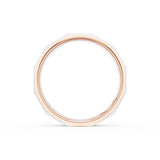 Brush Finish Faceted Wedding Band in 18kt Rose Gold & Platinum
