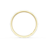 Brush Finish Faceted Wedding Band in 18kt Yellow Gold & Platinum