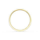 High Polish Finish Faceted Wedding Band in 18kt Yellow Gold & 18kt White Gold