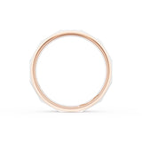 High Polish Finish Faceted Wedding Band in 18kt Rose Gold & Platinum