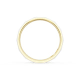 Satin Finish Faceted Wedding Band in 18kt Yellow Gold & 18kt White Gold