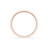 Satin Finish Faceted Wedding Band in 18kt Rose Gold & 18kt White Gold