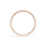 Satin Finish Faceted Wedding Band in 18kt Rose Gold & 18kt White Gold