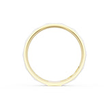 Satin Finish Faceted Wedding Band in 18kt Yellow Gold & Platinum