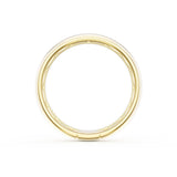 Rounded High Polish Finish Black Diamond Wedding Band in 18kt Yellow Gold