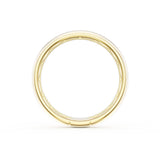 Rounded High Polish Finish Black Diamond Wedding Band in 18kt Yellow Gold