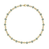 Sky Blue Topaz Link Necklace