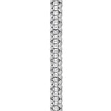 Linear Tennis Bracelet in Platinum