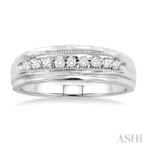 1/8 Ctw Round Cut Diamond Women's Ring in 14K White Gold