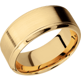 14K Yellow Gold + Satin , Polish Finish