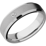 14K White Gold + Sand , Polish Finish