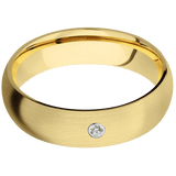 14K Yellow Gold + Satin Finish