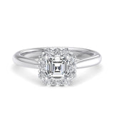 Asscher Halo Engagement Ring
