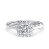 Cushion Halo Engagement Ring