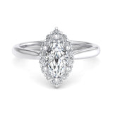 Marquise Halo Engagement Ring