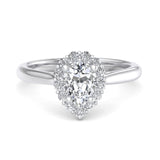 Pear Halo Engagement Ring