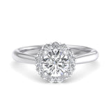 Round Halo Engagement Ring