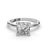 Cushion Halo Engagement Ring