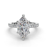 Marquise Halo Engagement Ring