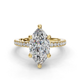 Marquise Halo Engagement Ring