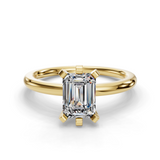 Emerald Solitaire Engagement Ring