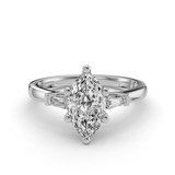 Marquise Three Stone Engagement Ring